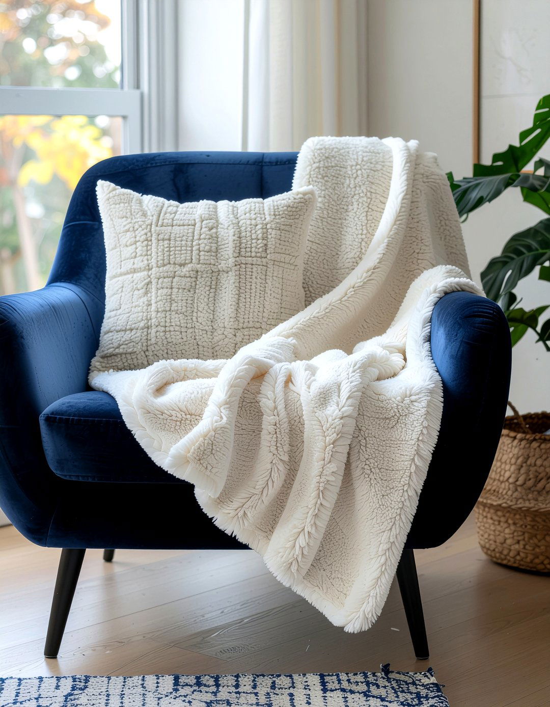 Plush Throw Blankets - 30 toddler friendly living room ideas