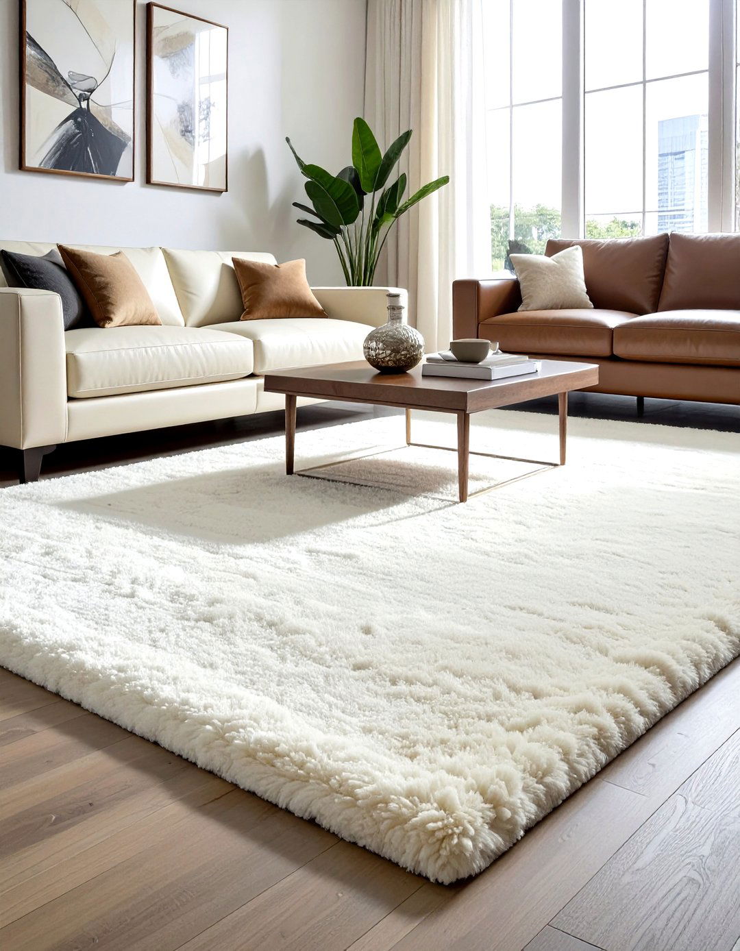 Plush area rug - 30 luxurious decor ideas
