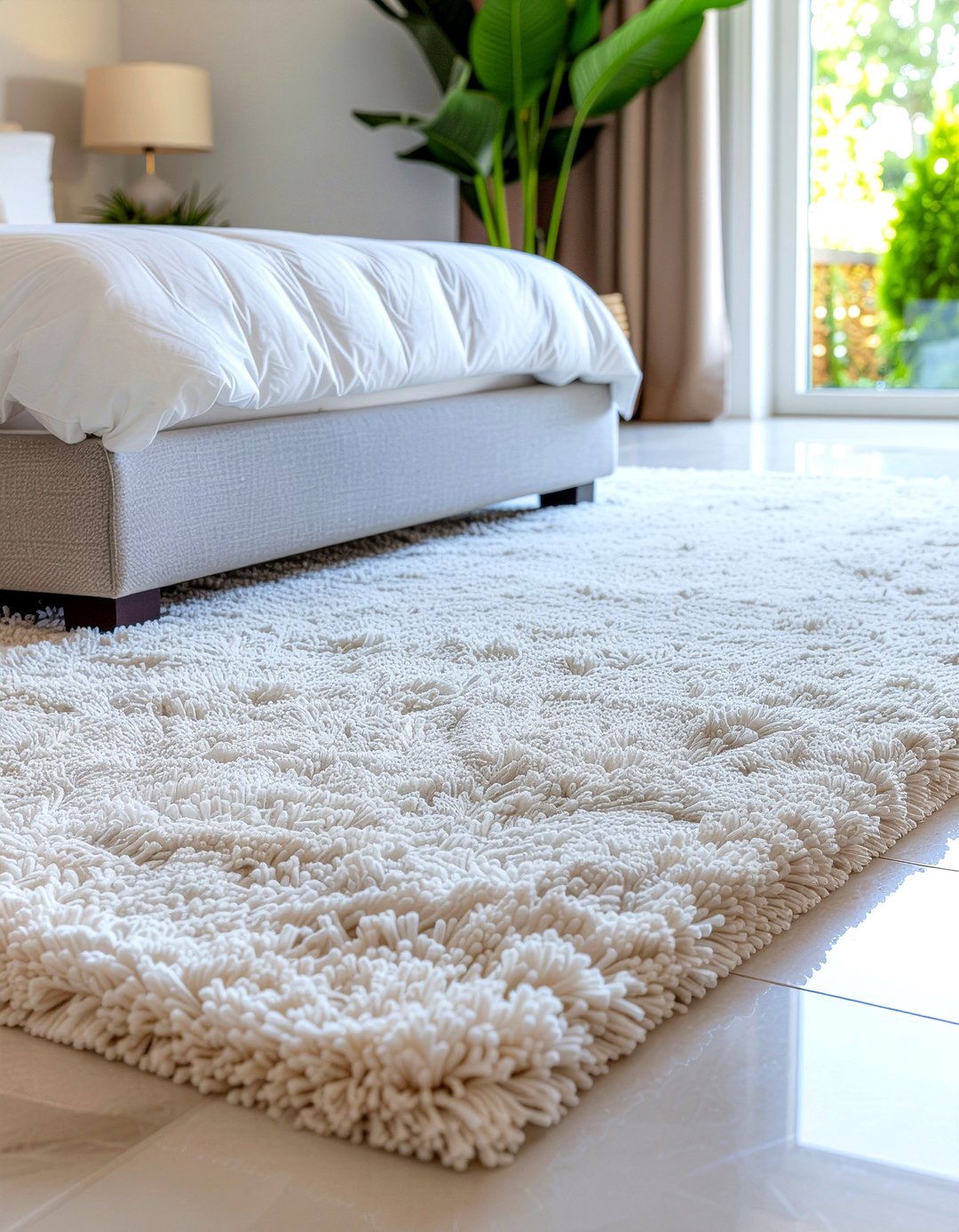 Plush area rug - 30 better sleep bedroom ideas