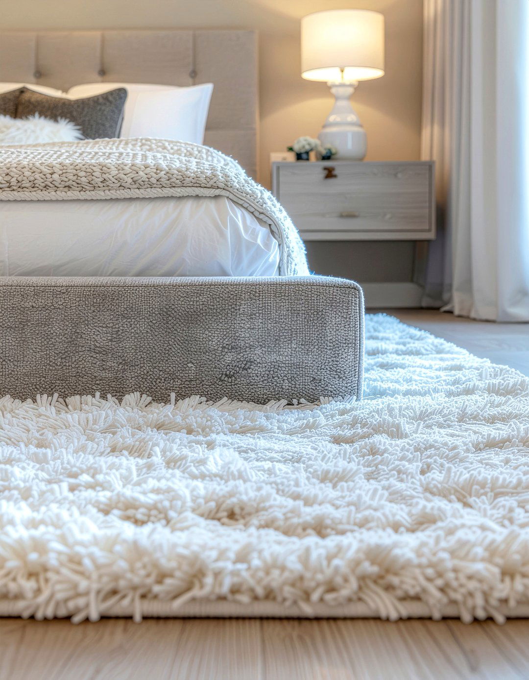 Plush bedroom rugs - 30 calming bedroom ideas