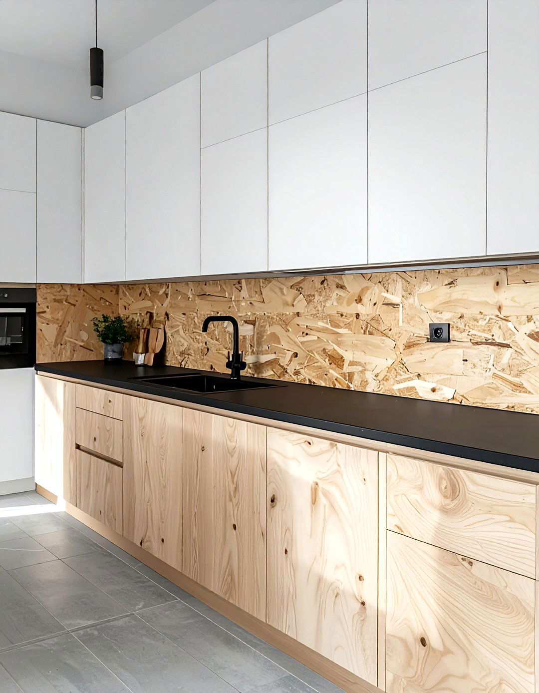 Plywood Backsplash - 30 DIY kitchen backsplash ideas