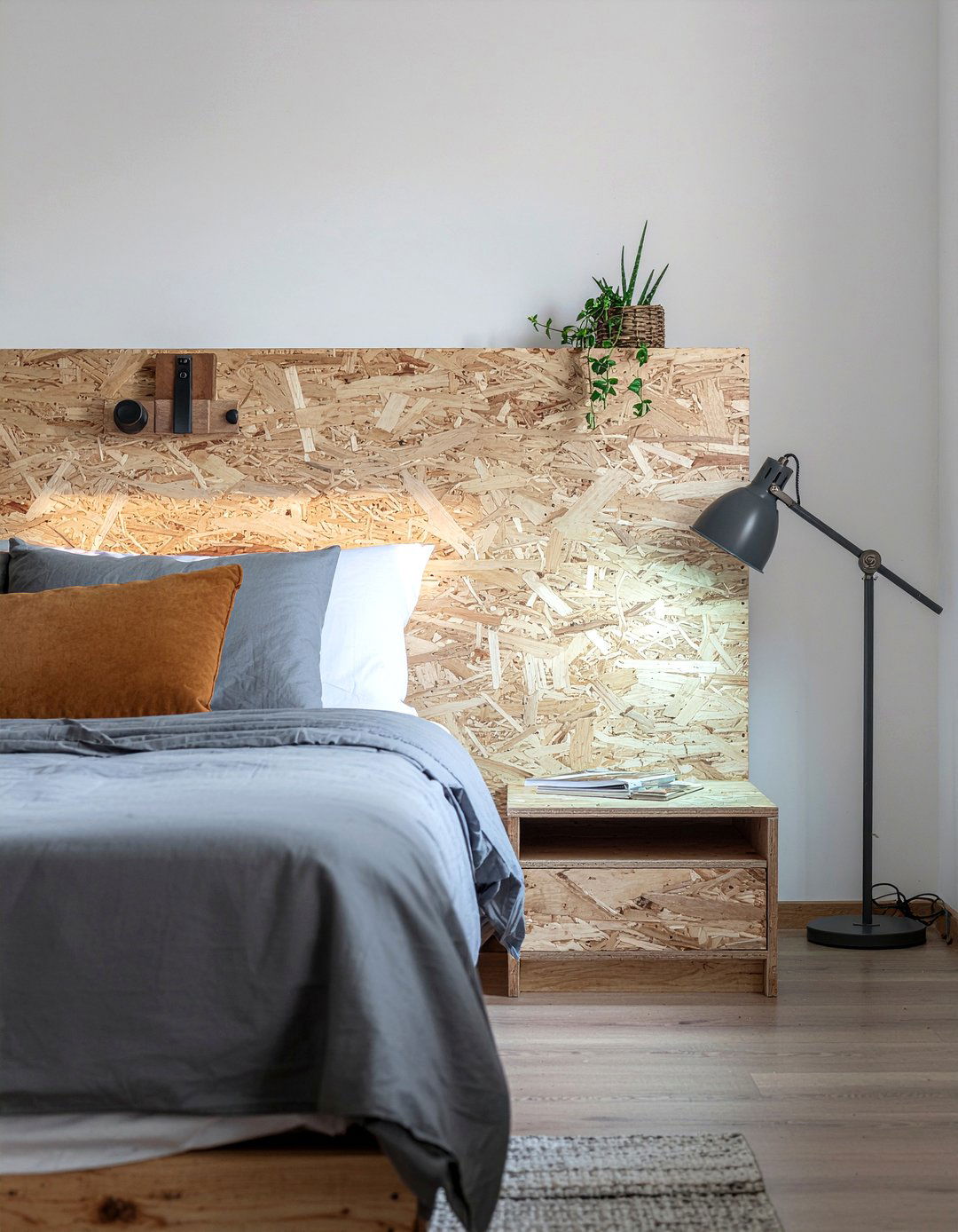 Plywood Headboard Shelf - 30 bedroom bookcase headboards