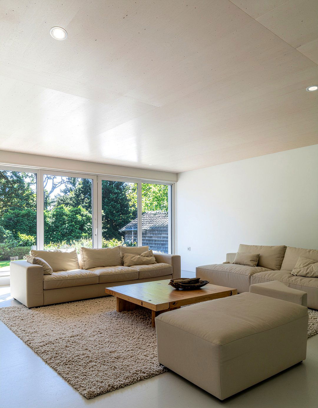 Plywood Plank Ceiling - 30 living room wood plank ceiling ideas