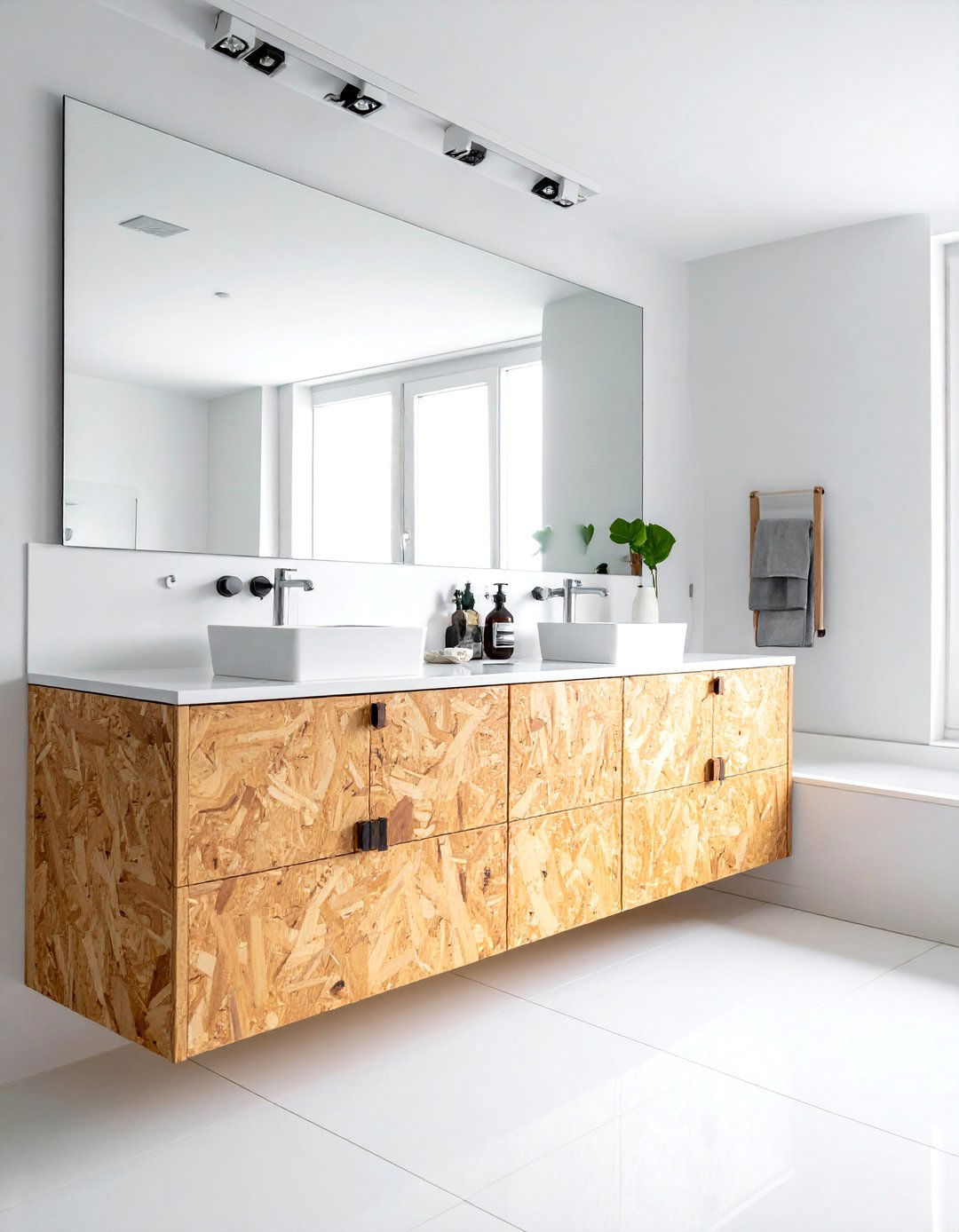 Plywood bathroom cabinets white - 30 white and wood bathroom ideas