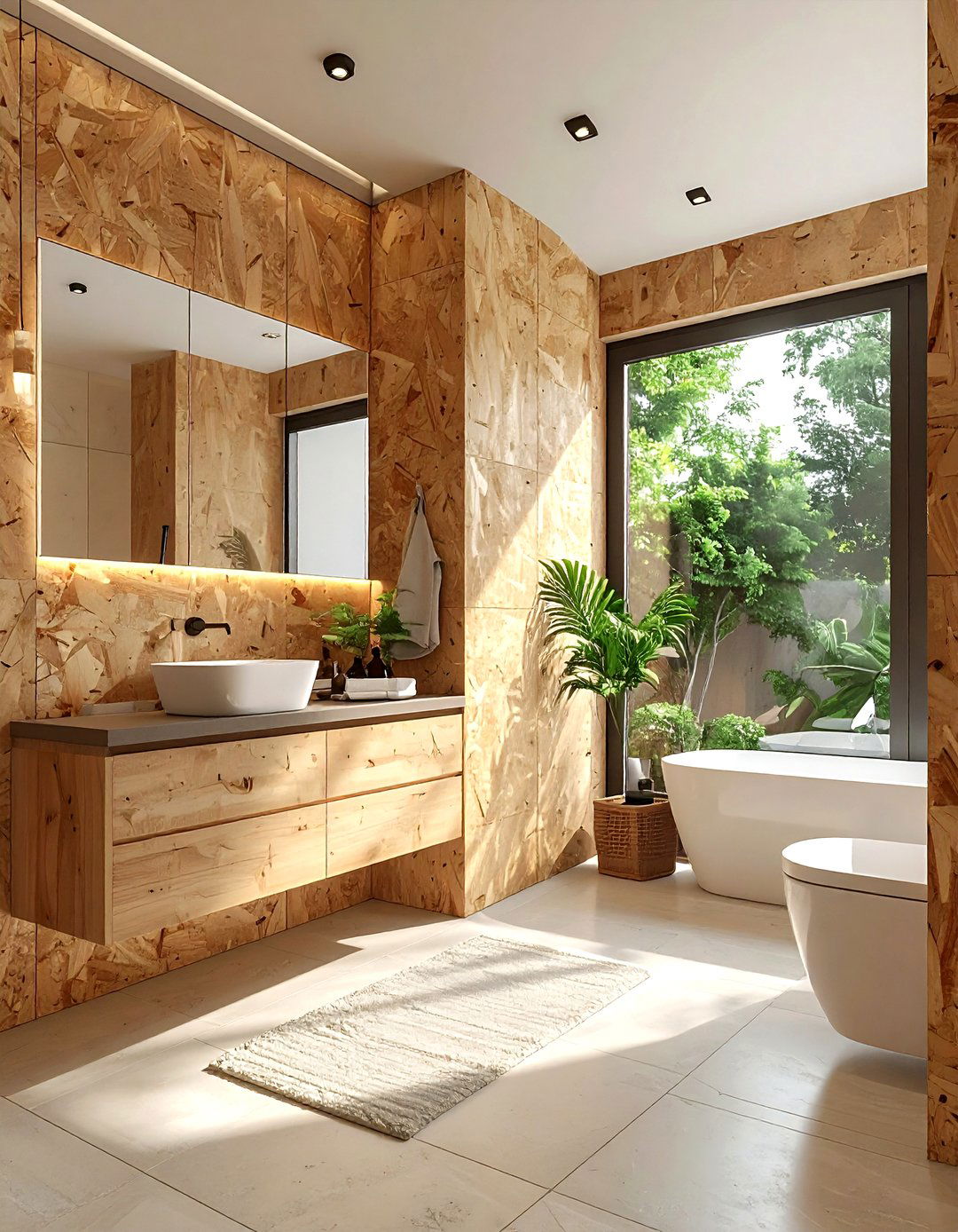 Plywood bathroom - 30 wood accent bathroom ideas