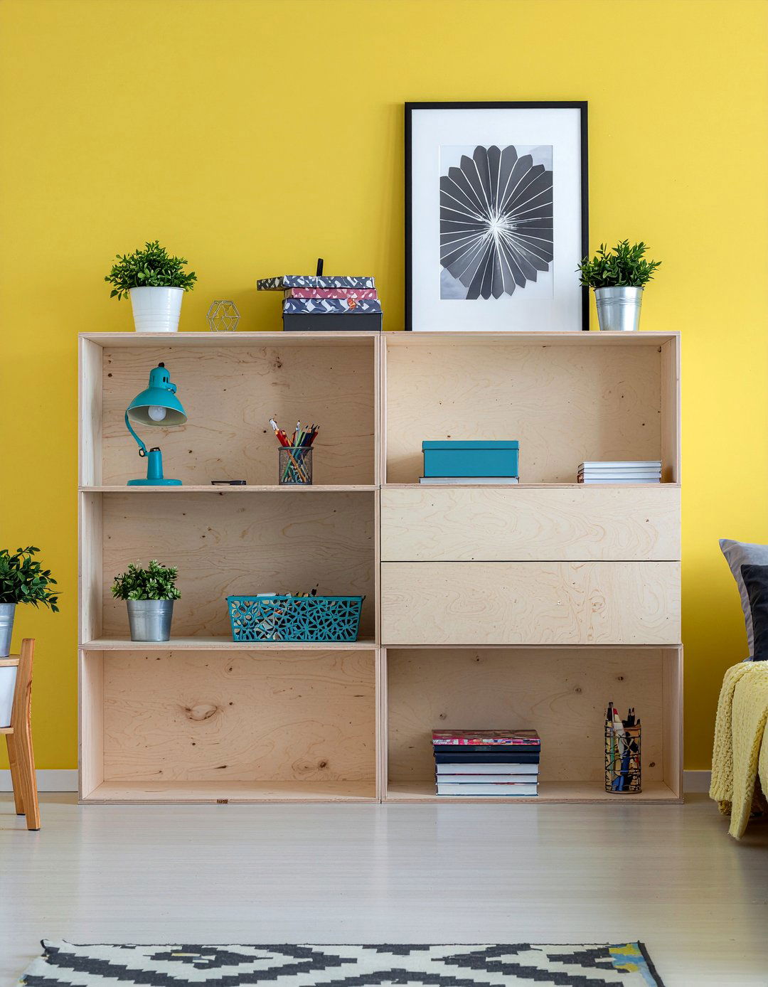 Plywood box shelving - 30 bedroom bookshelf dividers