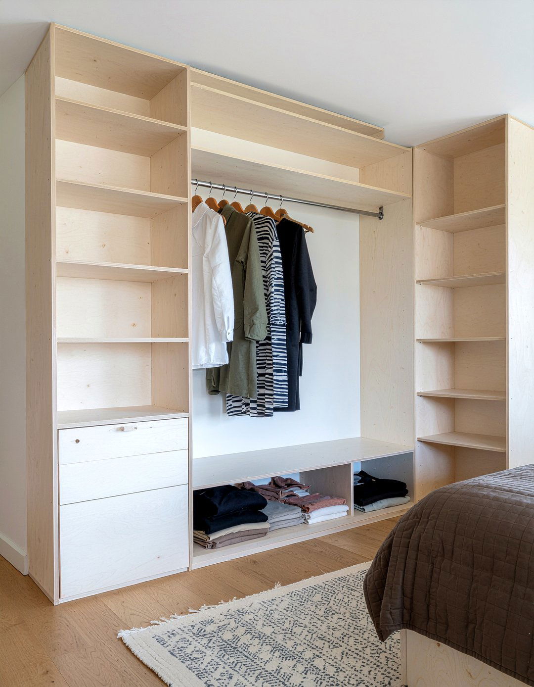 Plywood closet diy - 30 bedroom reach-in closet ideas