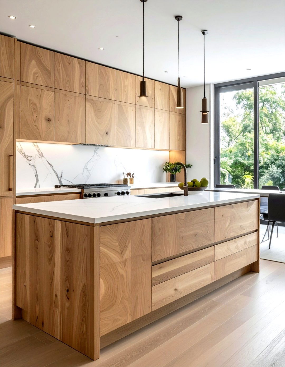 Plywood flat panel cabinets - 30 flat panel kitchen cabinet ideas