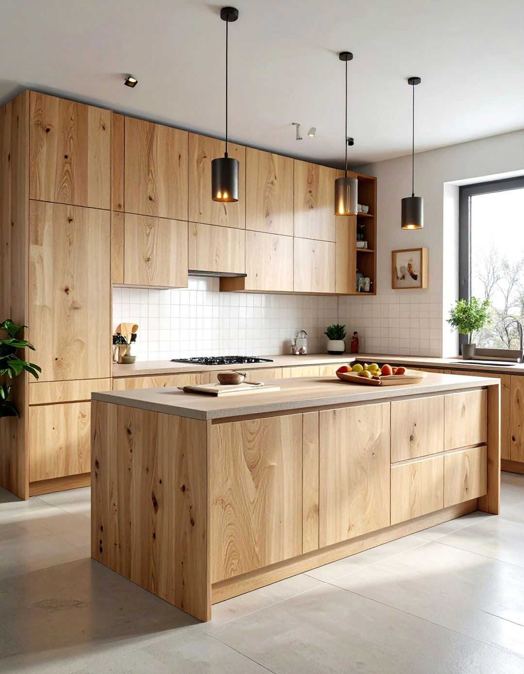 Plywood kitchen cabinets - 30 Scandinavian kitchen ideas