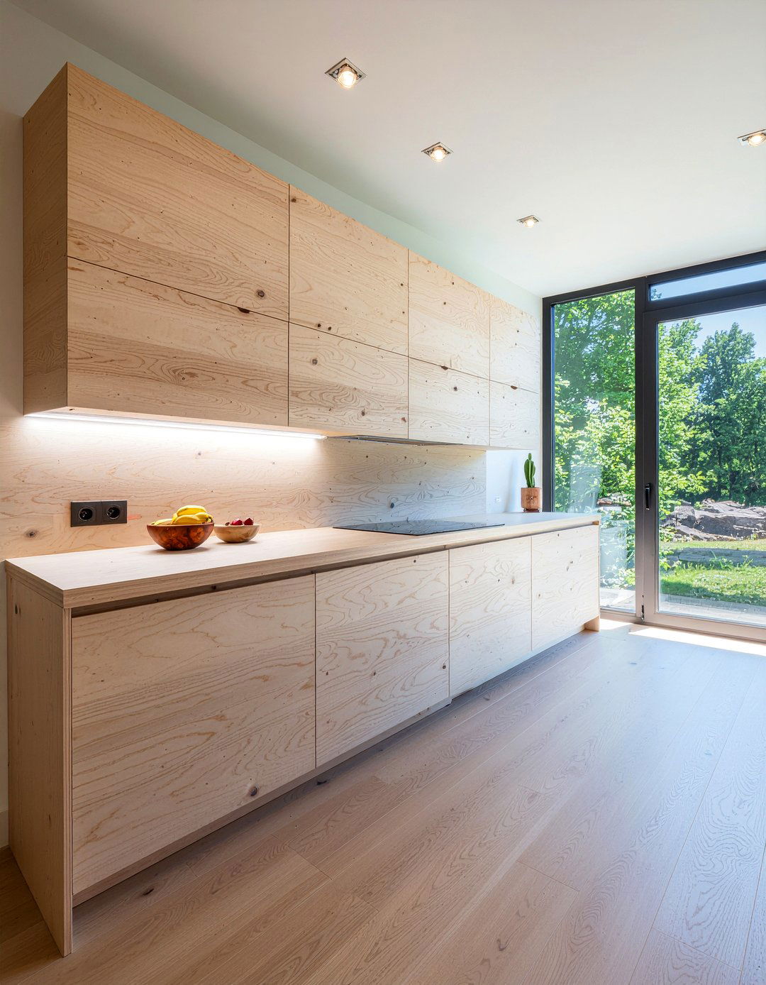 Plywood kitchen cabinets - 30 industrial kitchen ideas