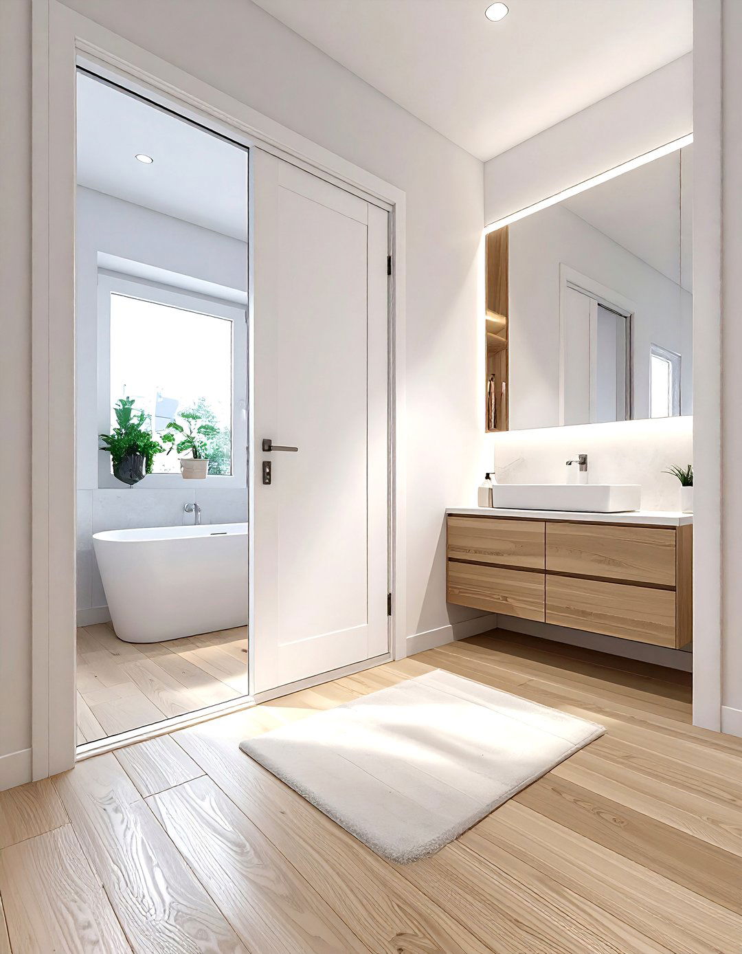 Pocket Door Bathroom - 30 bathroom redesign ideas