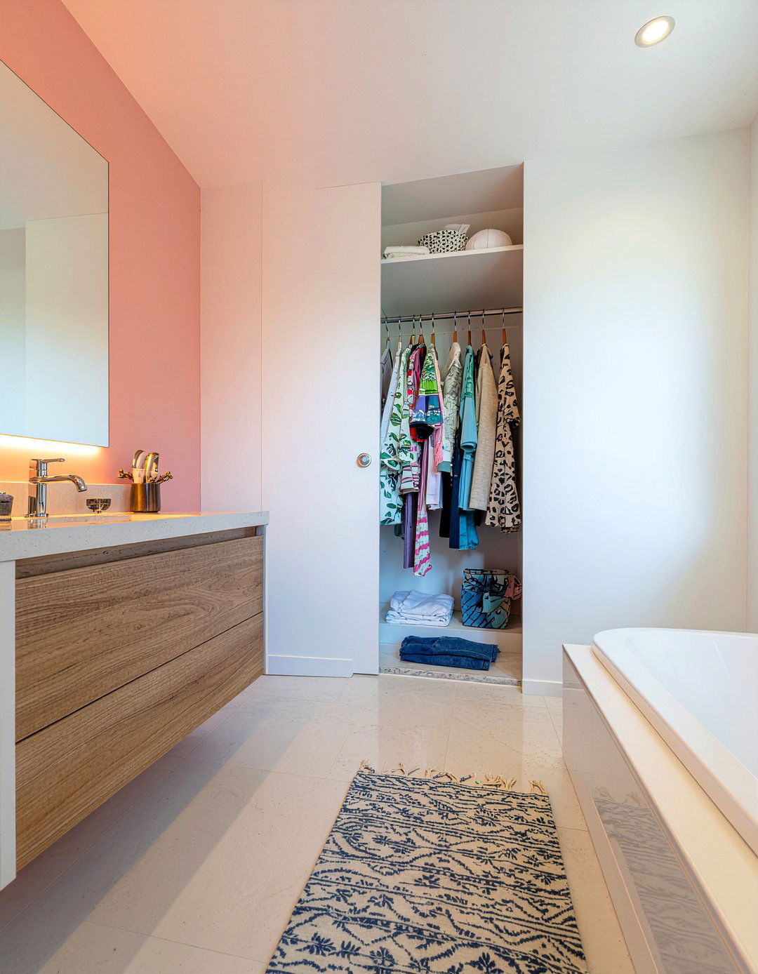 Pocket Door Bathroom Closet - 30 master bathroom with walk-in closet ideas