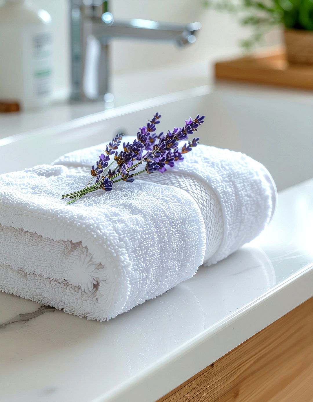 Pocket Fold Hand Towel - 30 bathroom towel styling ideas