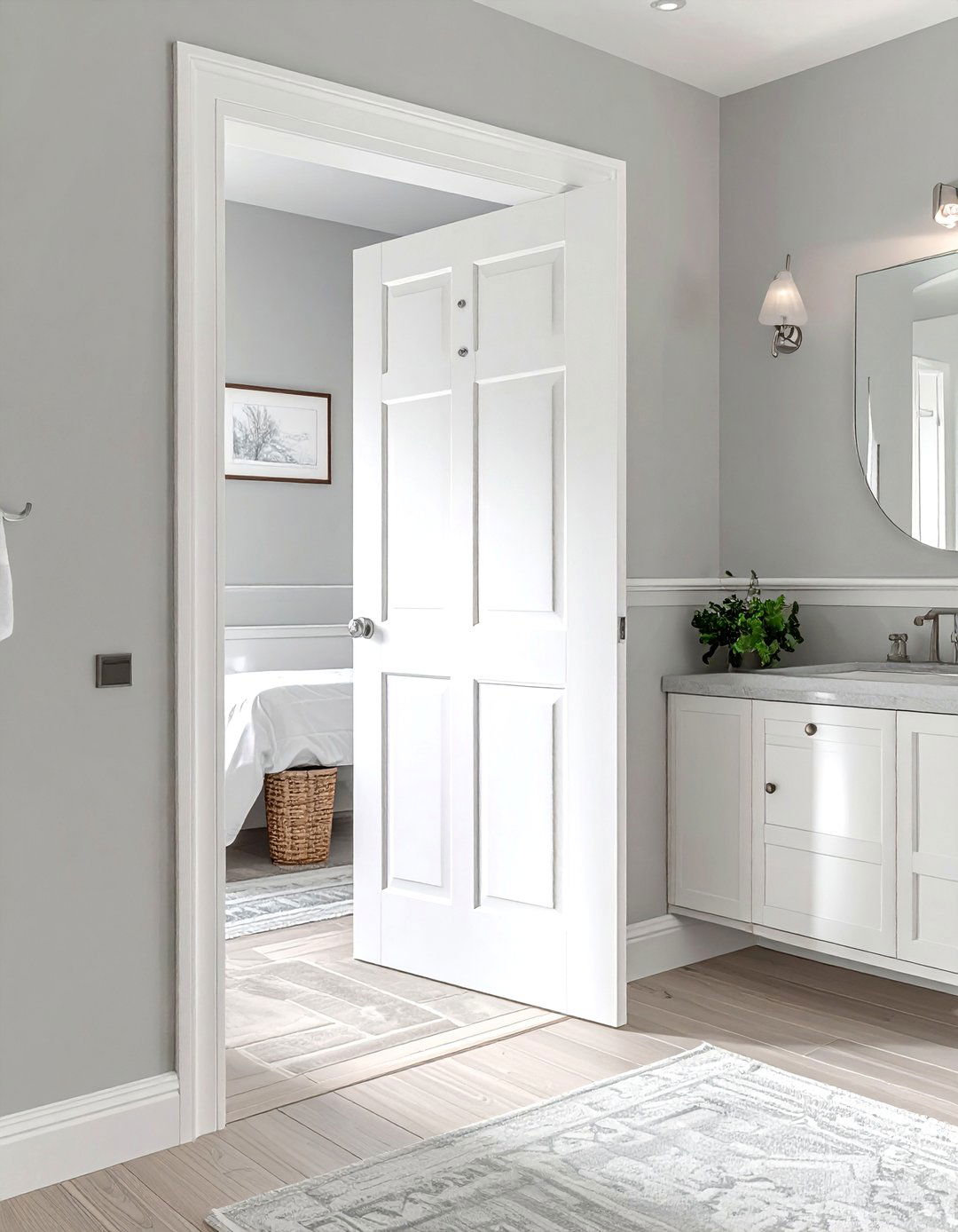 Pocket door - 30 tiny bathroom ideas