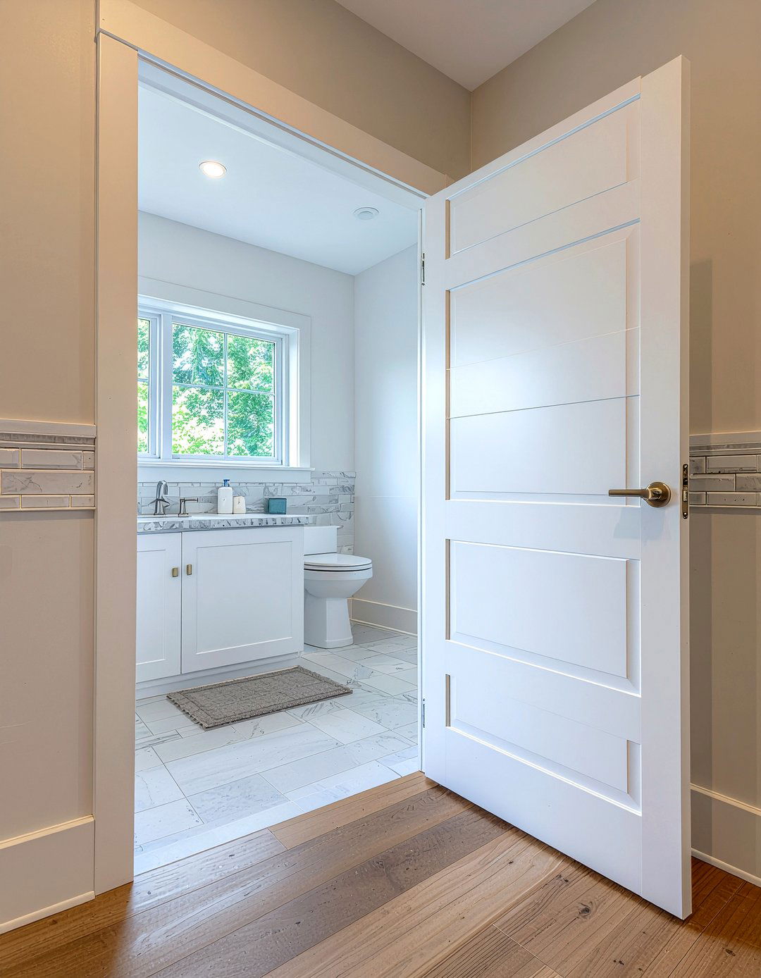 Pocket door - 30 bathroom maximization ideas