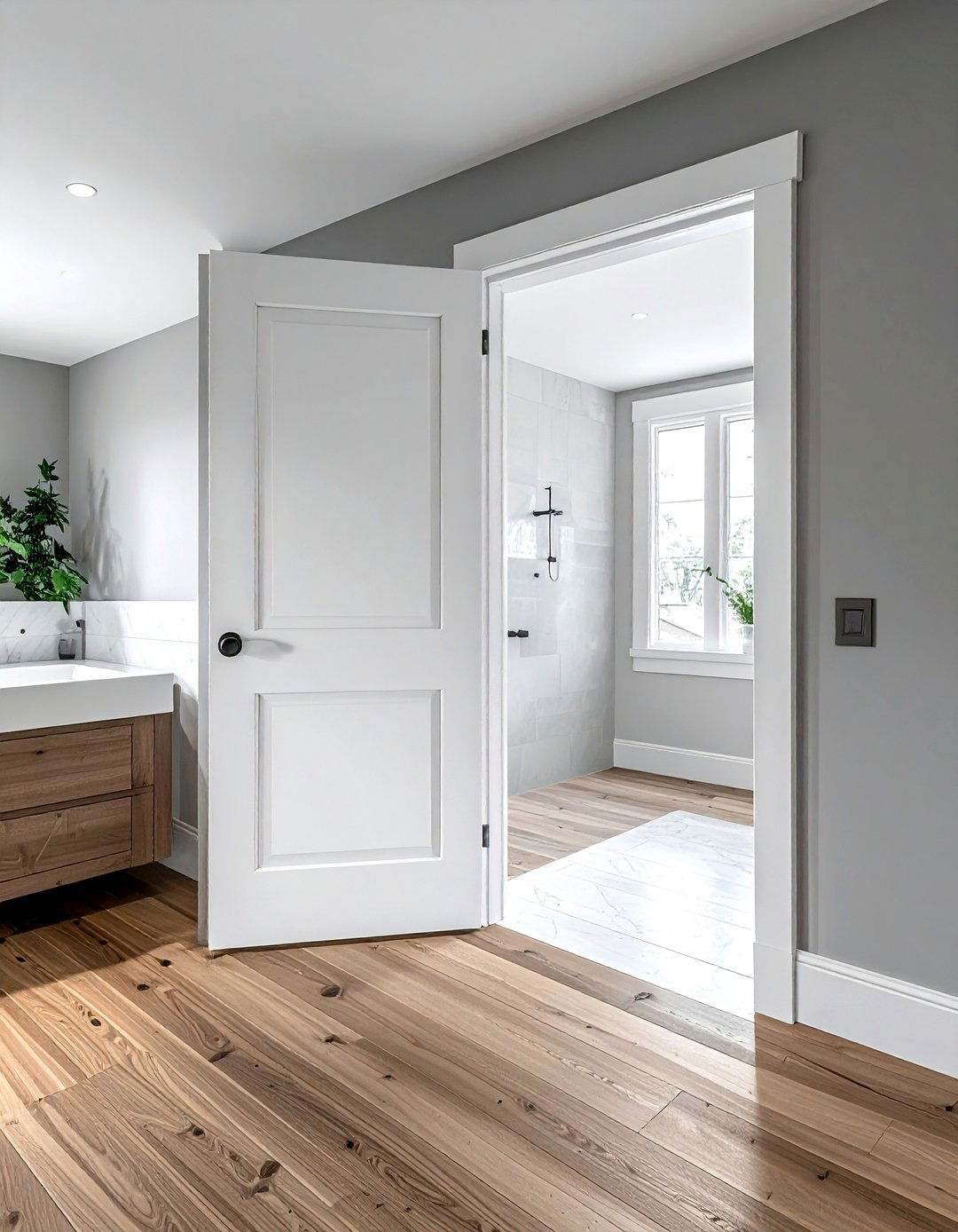 Pocket door - 30 bathroom space-saving ideas