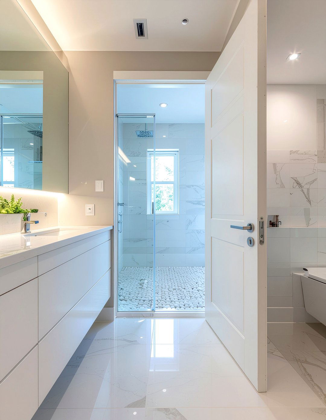 Pocket door installation - 30 bathroom expansion ideas