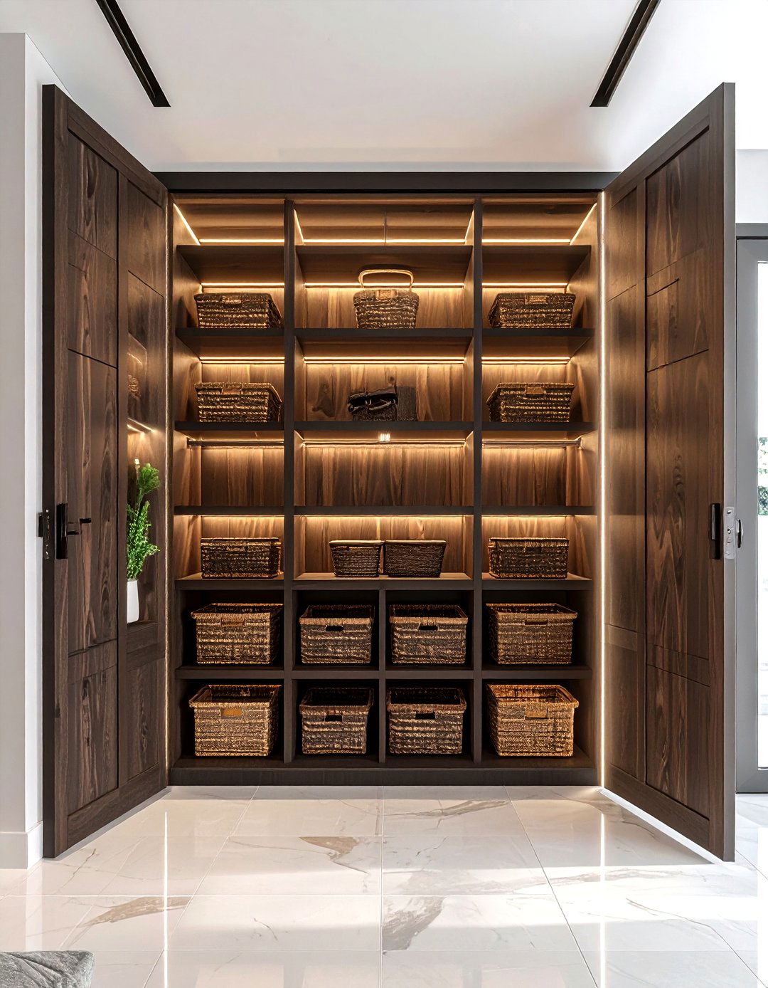 Pocket door pantry - 30 kitchen hidden storage ideas