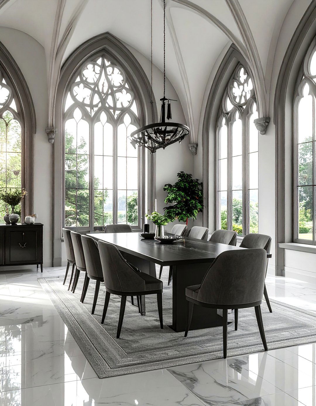 Pointed gothic window - 30 Tudor dining room ideas