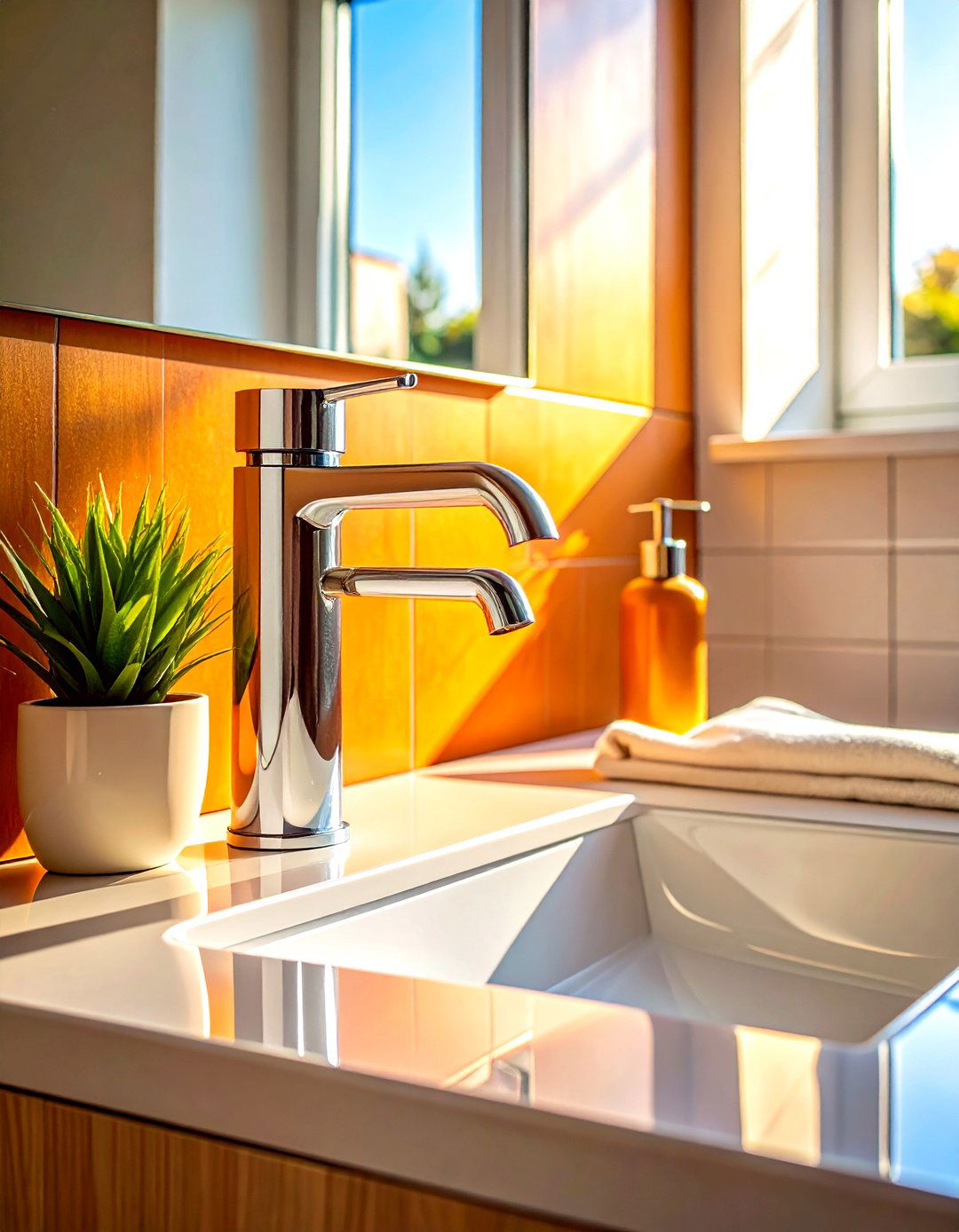 Polished Chrome Faucet - 30 touchless faucet ideas