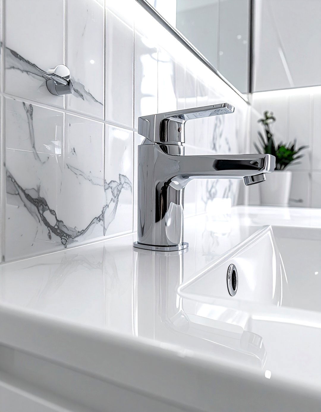 Polished Chrome Fixture - 30 airy bathroom ideas