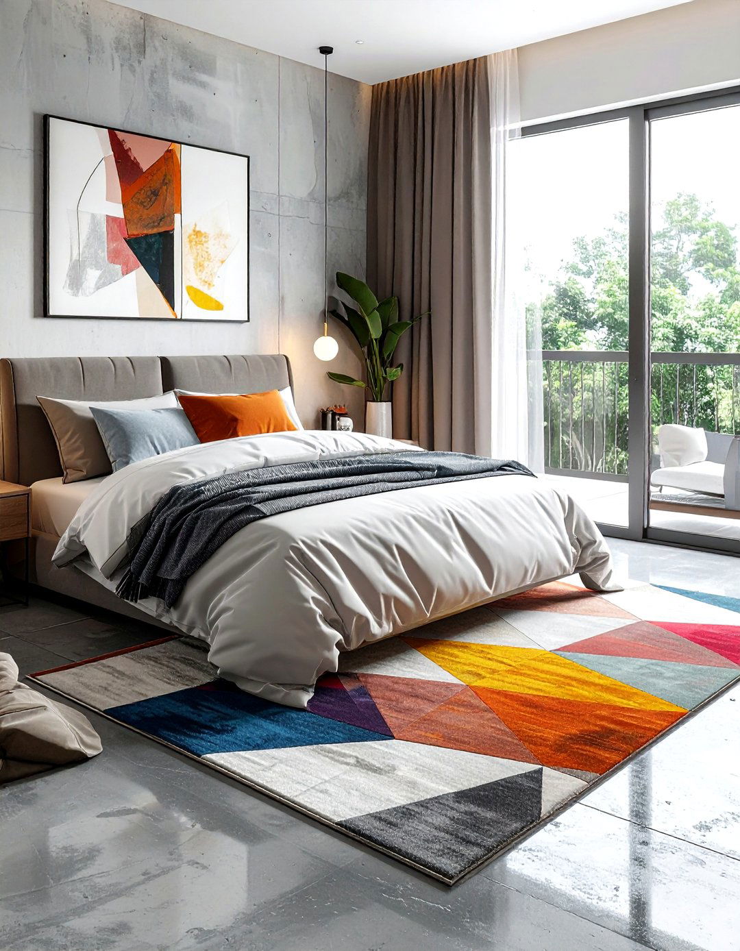 Polished Concrete Area Rug - 30 polished concrete bedroom ideas