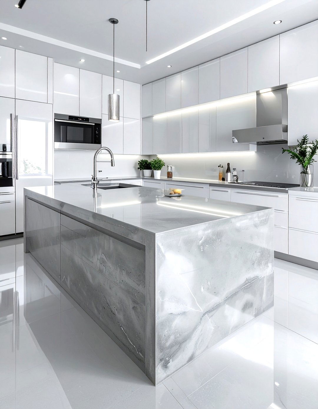 Polished Concrete Countertop - 30 concrete countertop kitchen ideas