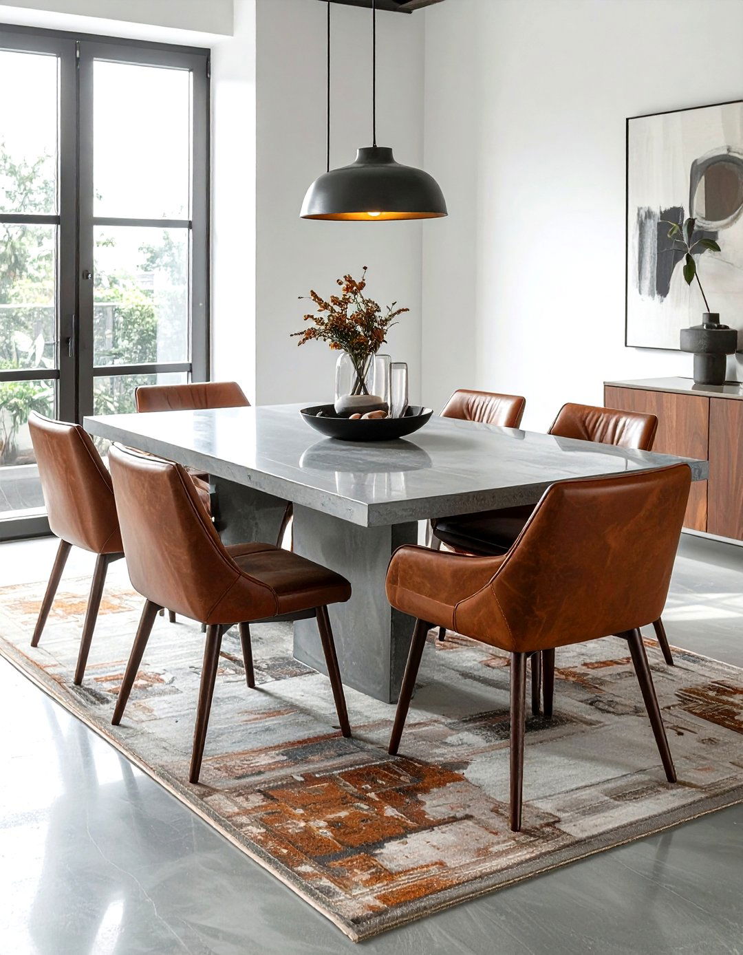 Polished Concrete Dining Table - 30 surprising dining room ideas