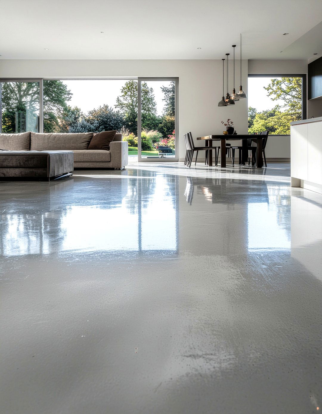 Polished Concrete Floor - 30 modern kitchen ideas