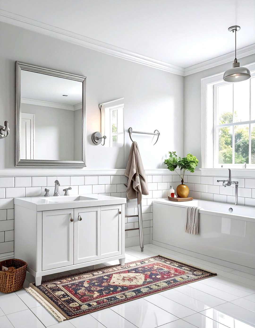 Polished Nickel Bathroom Sconce - 30 bathroom lamp ideas