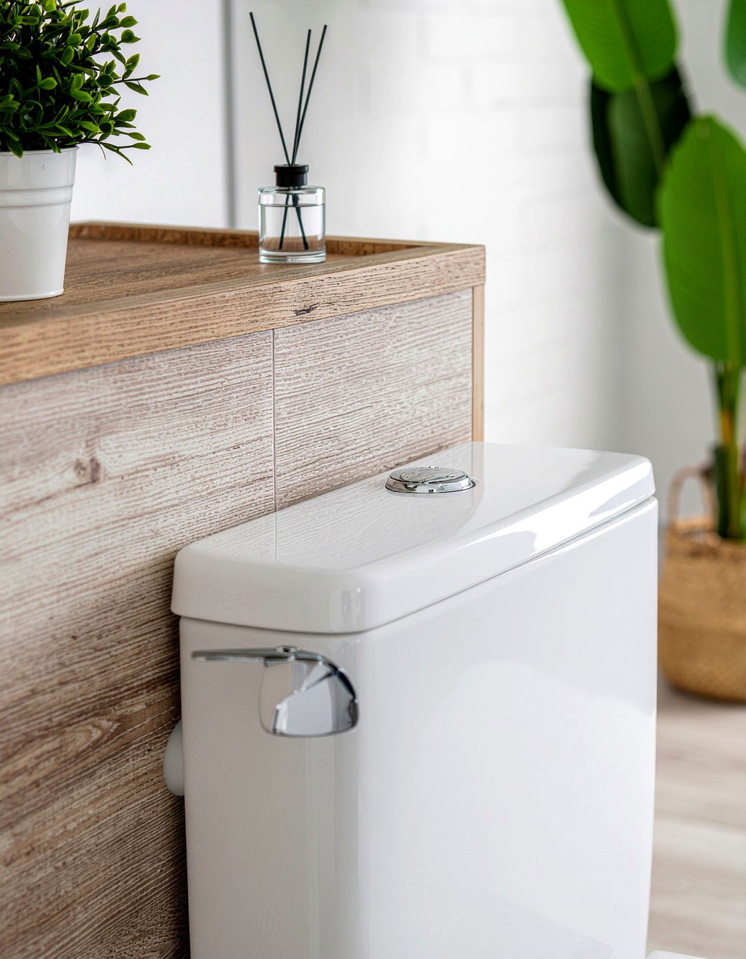 Polished Nickel Flush Lever - 30 nickel bathroom ideas