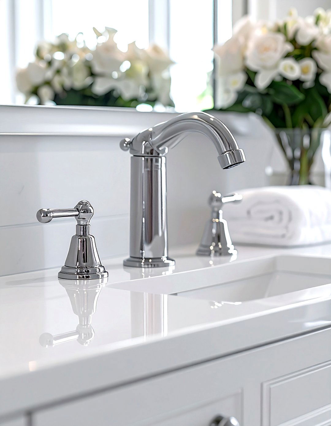 Polished Nickel Hardware - 30 timeless bathroom ideas