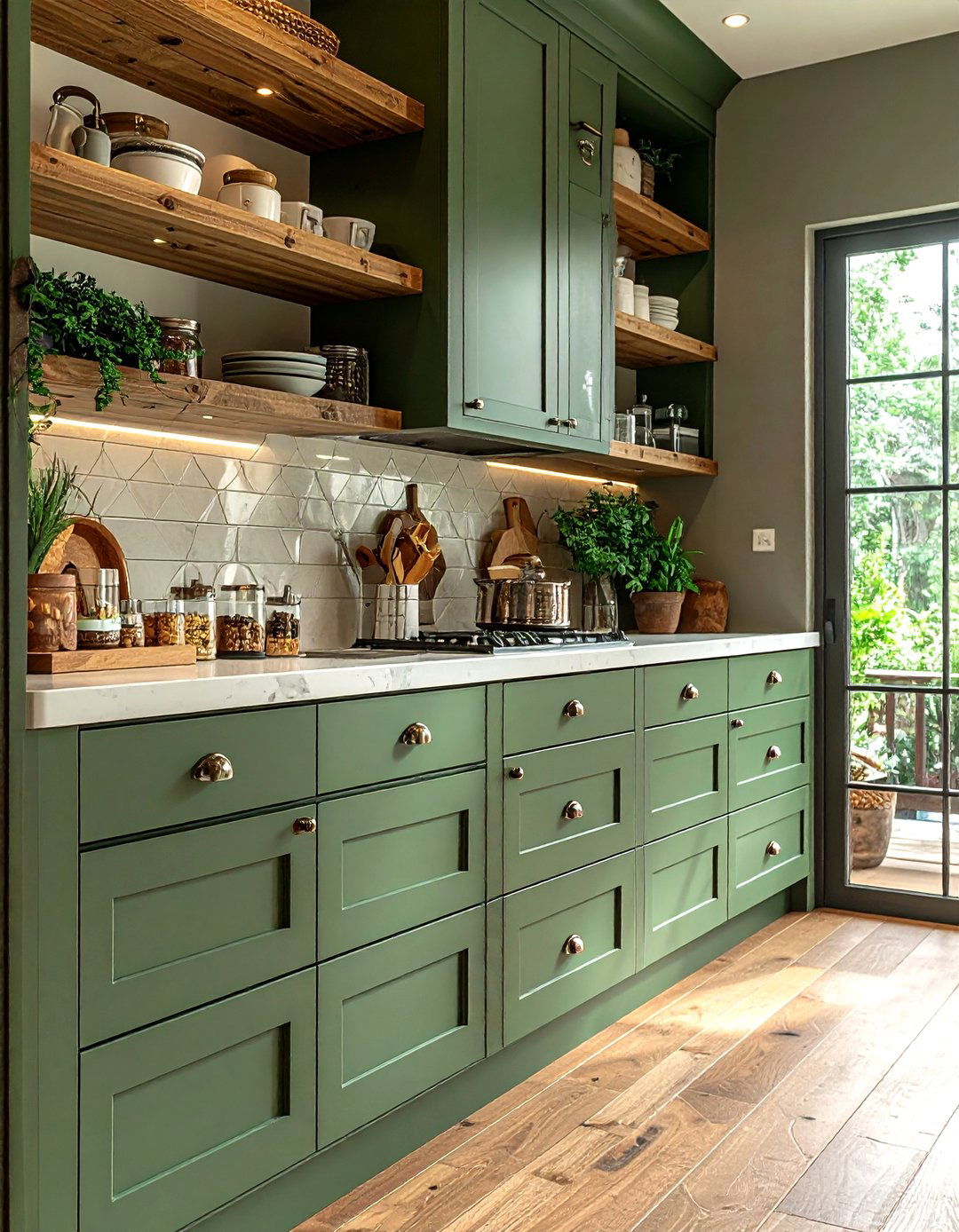 Polished Nickel Hardware For Green Cabinets - 30 nickel kitchen hardware ideas