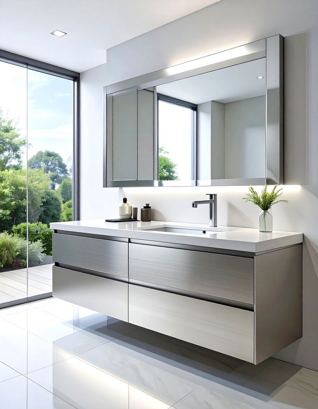 Polished Nickel Medicine Cabinet Bathroom - 30 polished nickel bathroom ideas