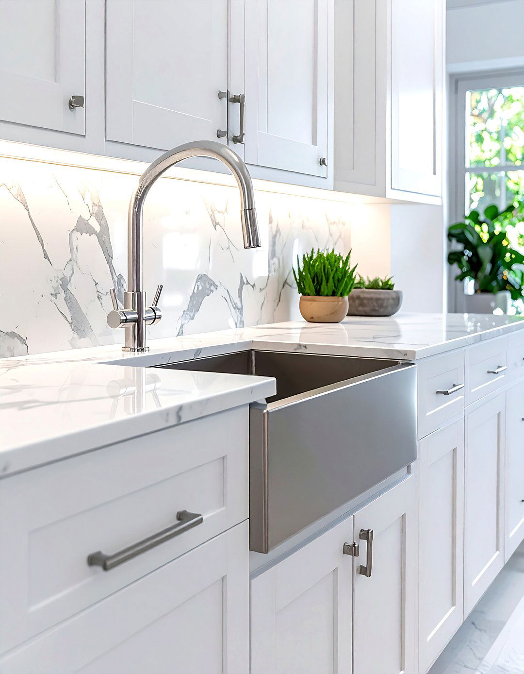 Polished Nickel Pot Filler - 30 pot filler kitchen ideas