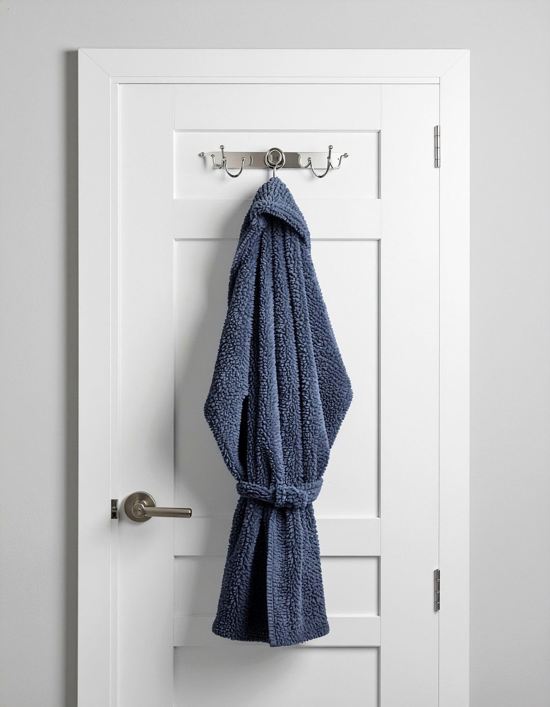 Polished Nickel Robe Hook - 30 nickel bathroom ideas