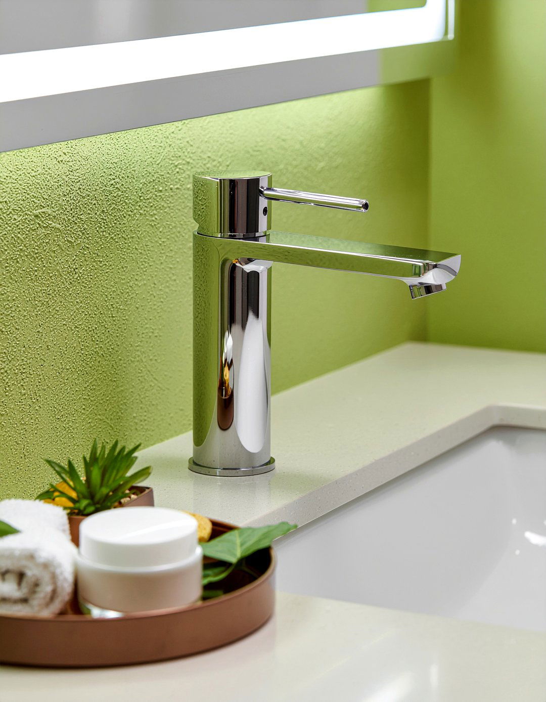 Polished Nickel Soap Dispenser - 30 nickel bathroom ideas