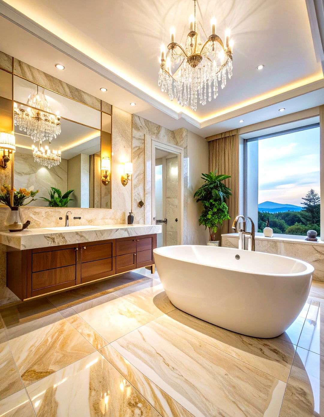 Polished Travertine Wall Panels - 30 travertine bathroom ideas