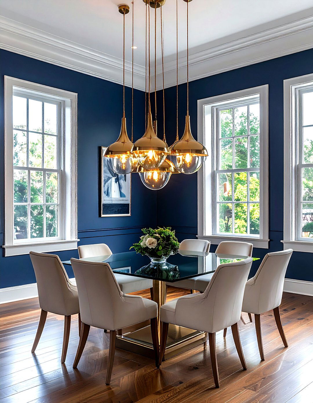 Polished brass multi light pendant - 30 brass chandelier dining room ideas