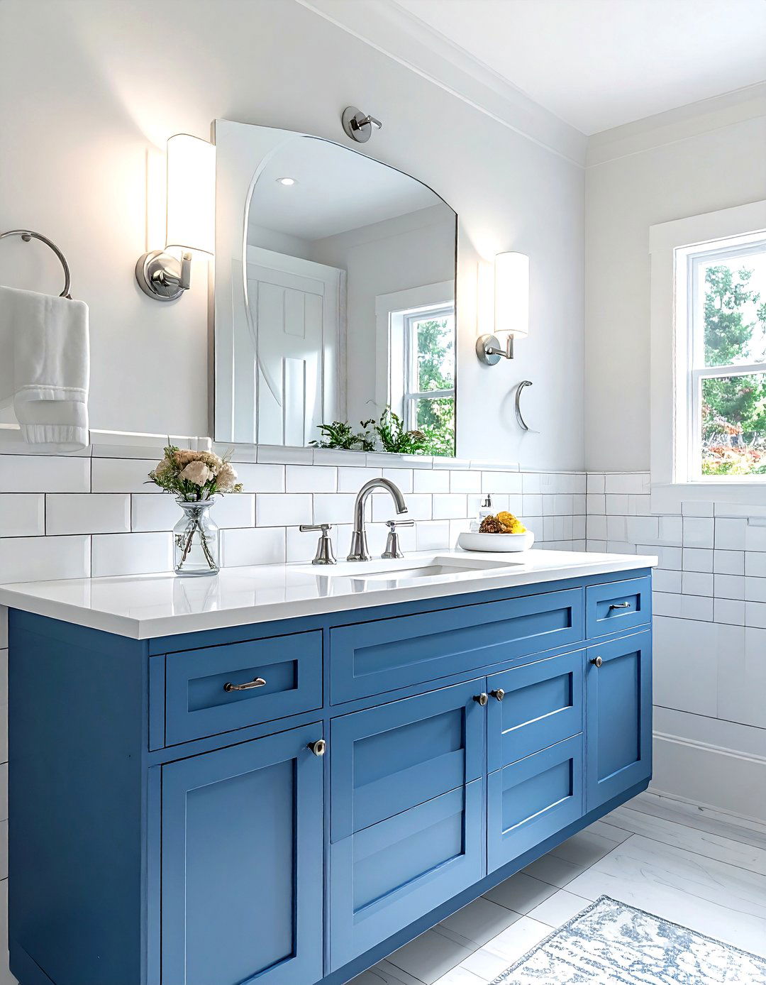 Polished chrome bathroom faucet - 30 widespread faucet ideas