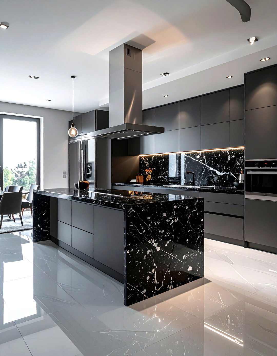 Polished stone kitchen wall - 30 kitchen stone wall ideas