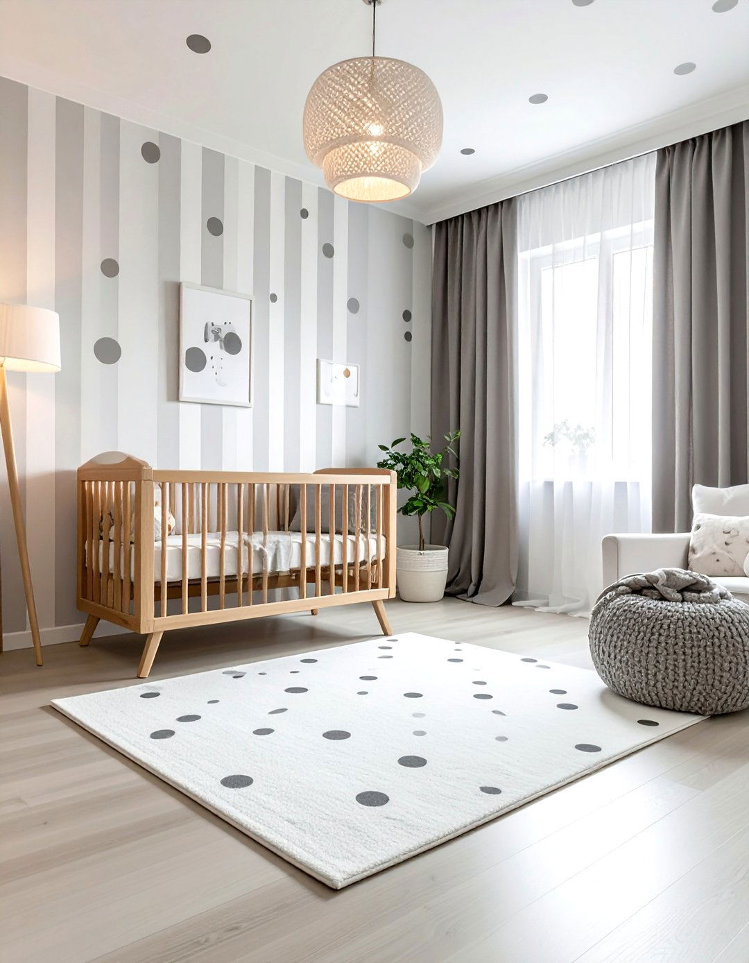 Polka dot and stripe nursery - 30 pattern mixing decor ideas
