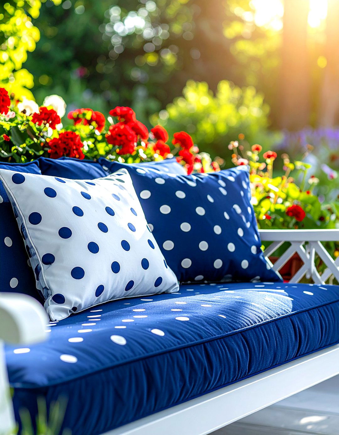 Polka dot prints - 30 outdoor pillow ideas