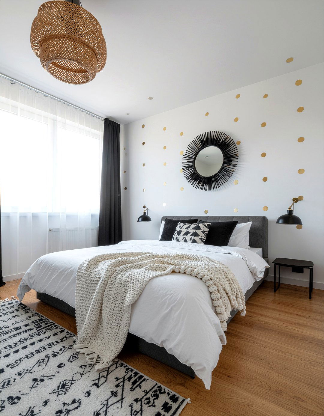 Polka dot wall decals - 30 bedroom wall stickers