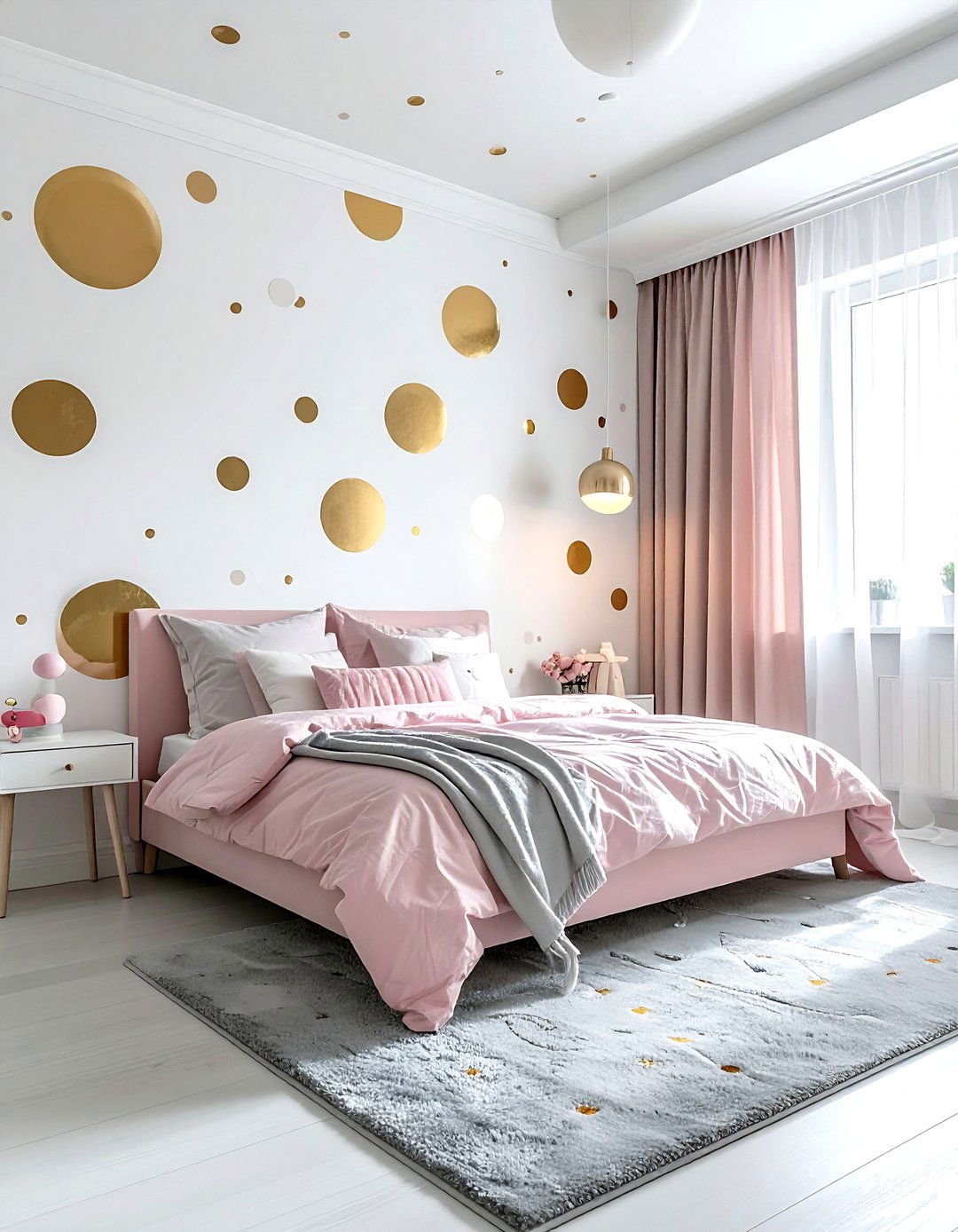 Polka dot wall - 30 children's room decor ideas