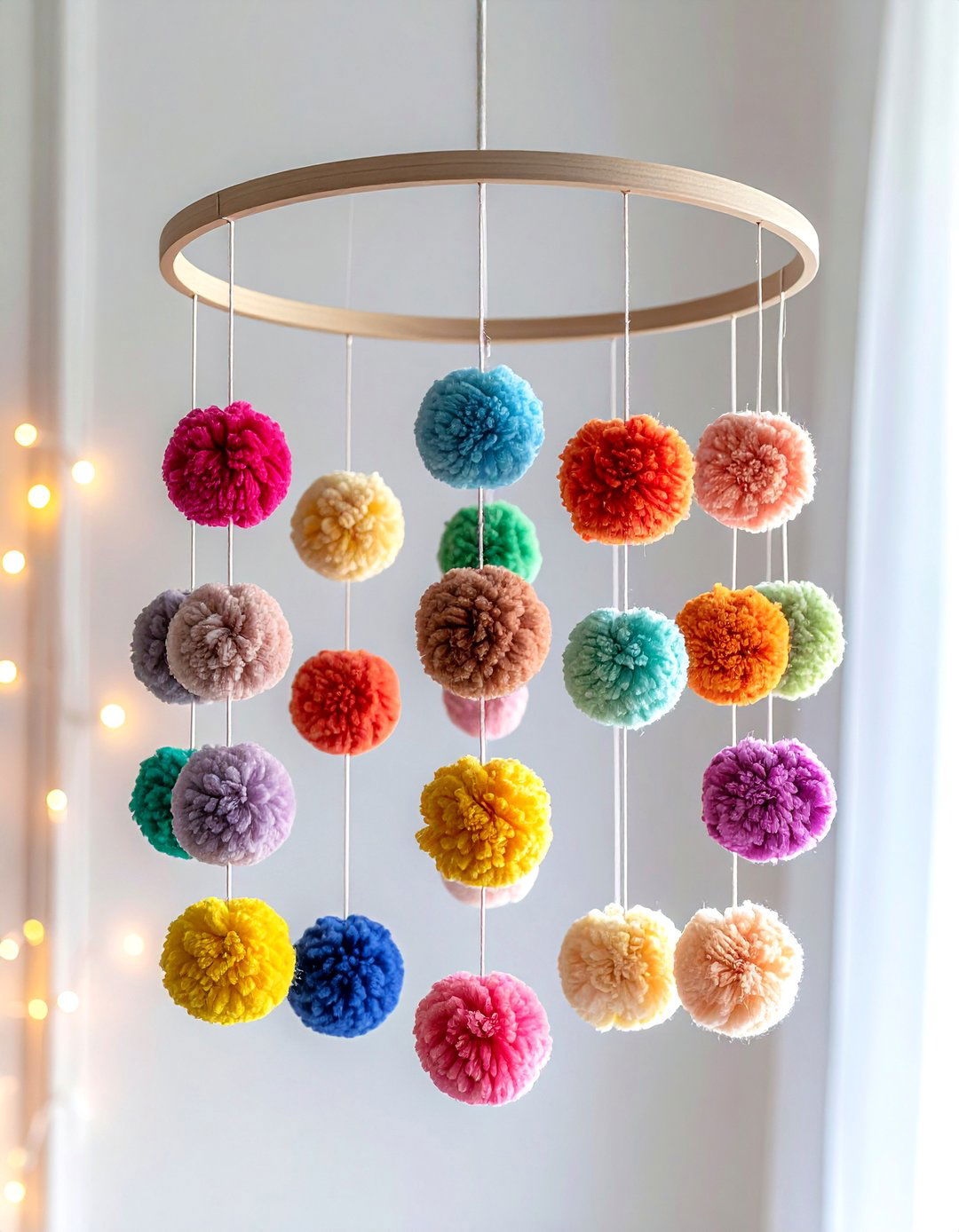 Pom Pom Nursery Mobile - 30 nursery mobile ideas