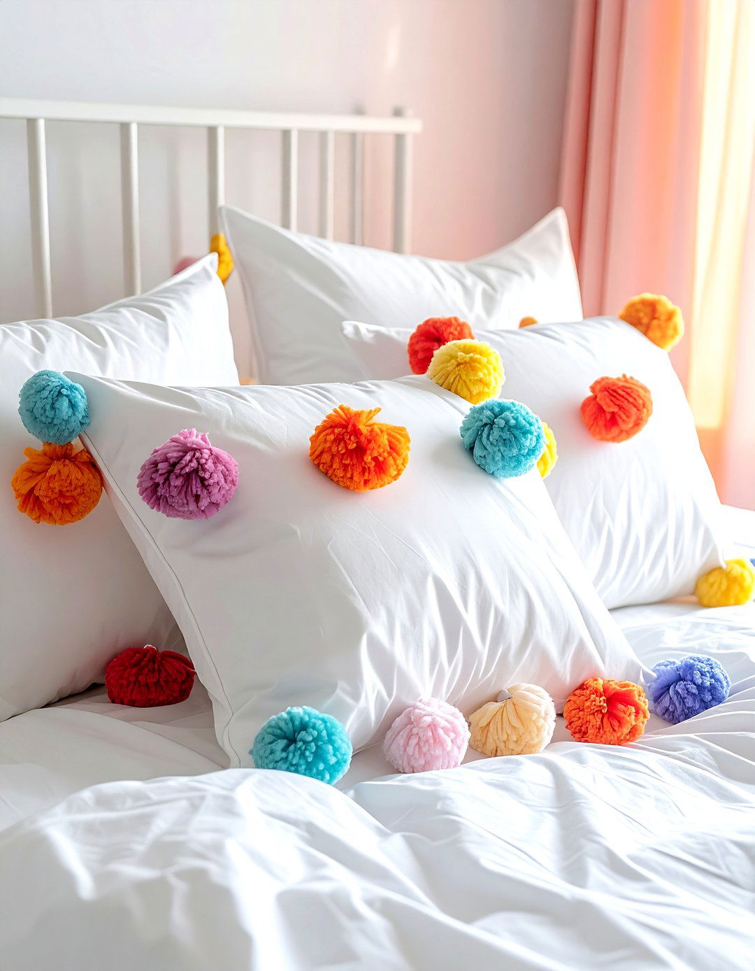Pom Pom Throw Pillow - 30 throw pillow ideas