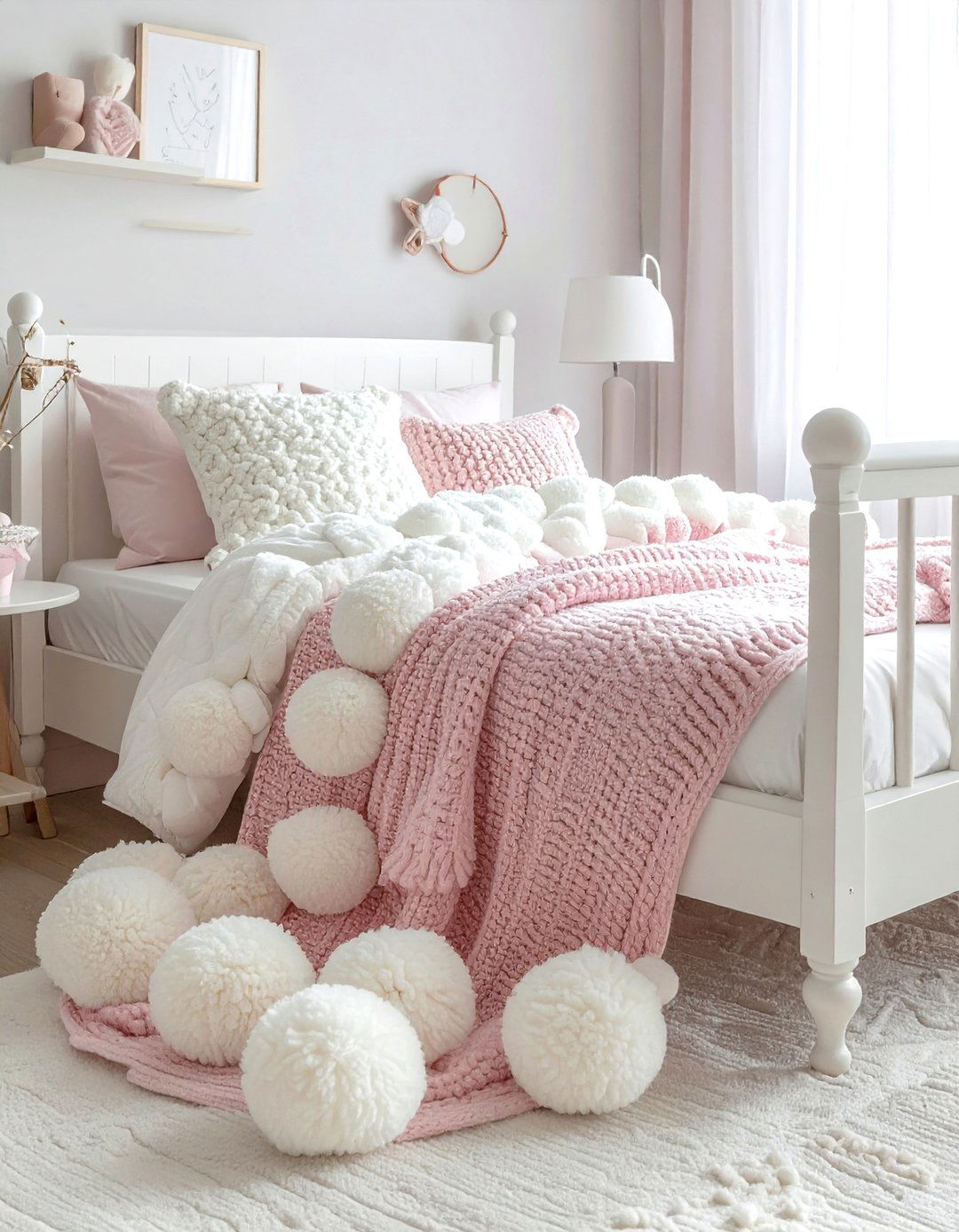 Pom Pom Trim Throw - 30 cozy throw ideas