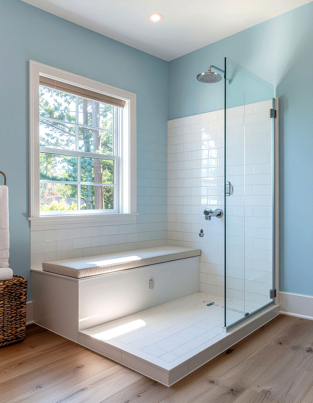 Pony wall shower - 30 bathroom proportion ideas