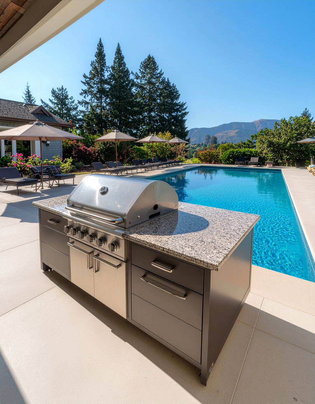 Pool House Kitchen Island With Grill - 30 pool house kitchen ideas